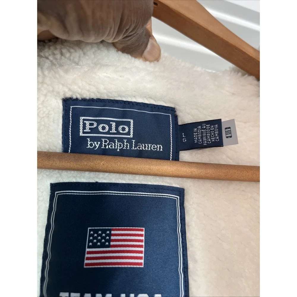 Polo Ralph Lauren Men Team USA 2026 olympics Fleece Full-Zip Hoodie L Blue USA